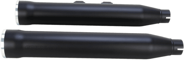 COBRA 1801-0714 Slip-On Mufflers with Race Pro Tips - 3" - Black - '07-'17 FLSTN/FLSTSB/FLSS/FLSTFBS — image 1 of 5