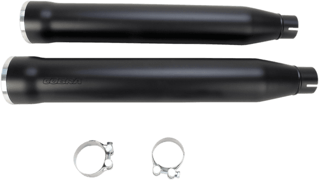 COBRA 1801-0716 Slip-On Mufflers with Race Pro Tips - 3" - Black - '07-'17 FXST/B/C, FLSTC/FXCW/C/FXSB/SE — image 4 of 5