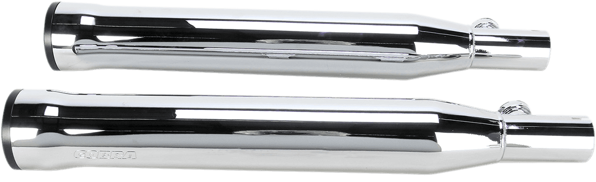 COBRA 1801-0717 Slip-On Mufflers with Race Pro Tips - 3" - Chrome - '00-'06 FXST/B/C/S, FLST/C