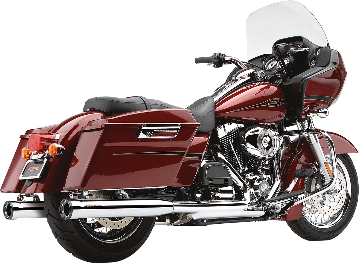 COBRA 1801-0723 Slip-On Mufflers with Race-Pro Tips - 3" - Chrome - '95-'16 FLHT
