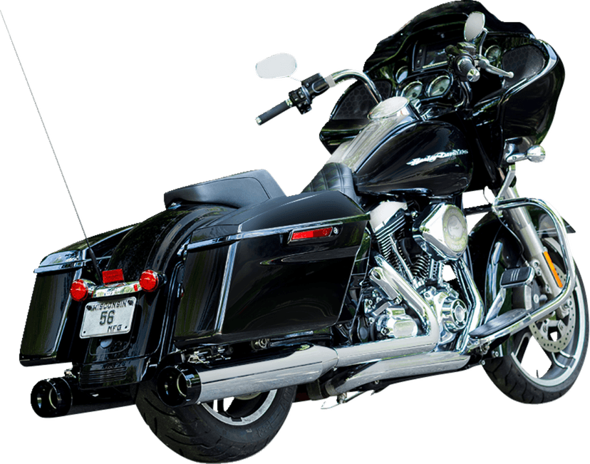 S&S CYCLE 1801-0847 4-1/2" MK45 Performance Mufflers - Chrome with Black Thruster — image 1 of 5