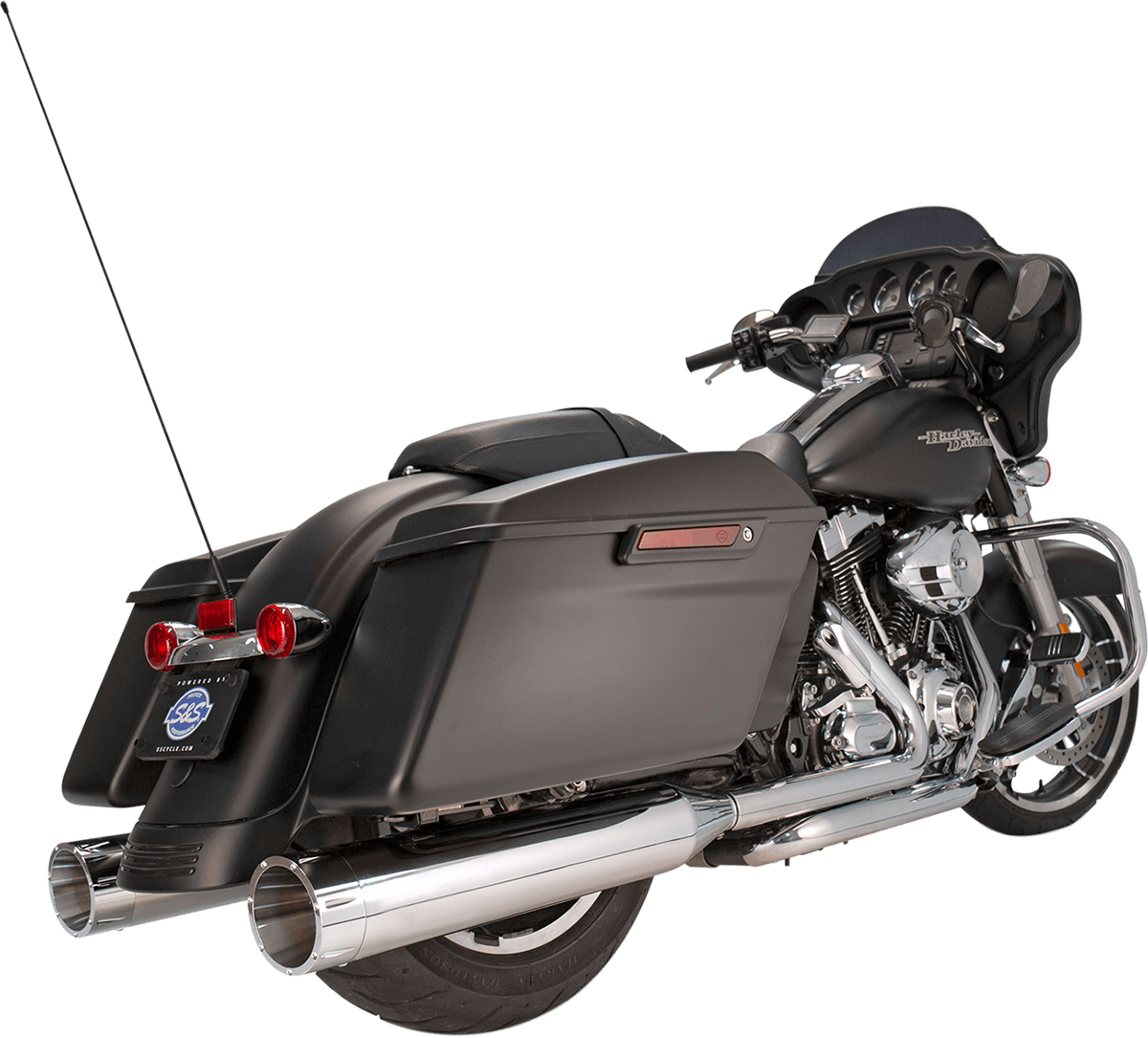 S&S CYCLE 1801-0850 4-1/2" MK45 Performance Mufflers - Chrome with Chrome Tracer