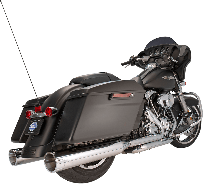 S&S CYCLE 1801-0850 4-1/2" MK45 Performance Mufflers - Chrome with Chrome Tracer — image 1 of 3