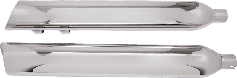 COBRA 1801-0867 909 Twins Slip-On Mufflers - Tri-Glide - Chrome — image 2 of 2