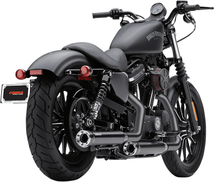 COBRA 1801-1024 Slip-On Mufflers with Race-Pro Tips - 3" - Black - '14-'22 XL — image 2 of 3