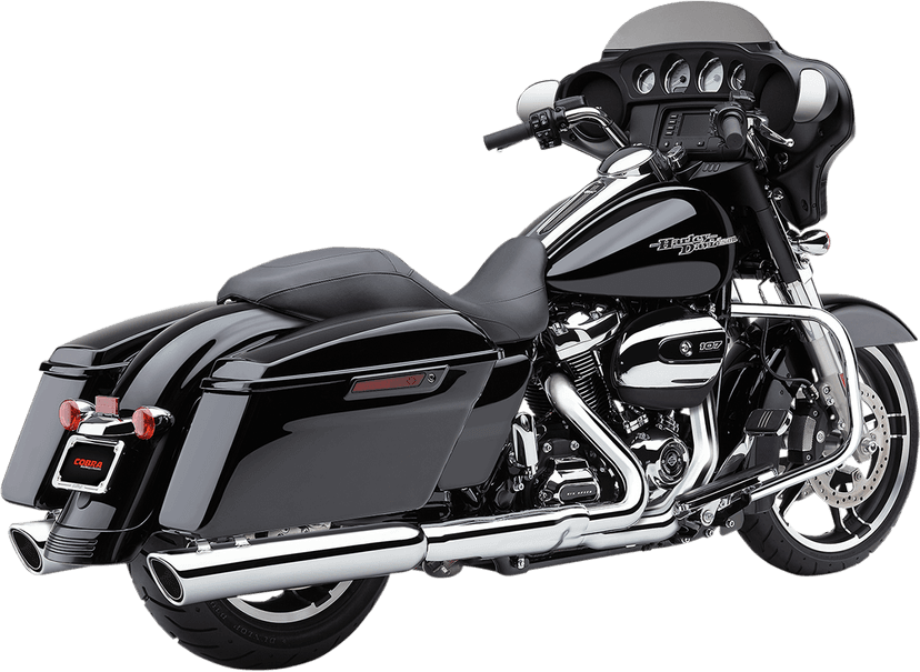 COBRA 1801-1047 909 Twin Slip-On Mufflers - FL - Chrome