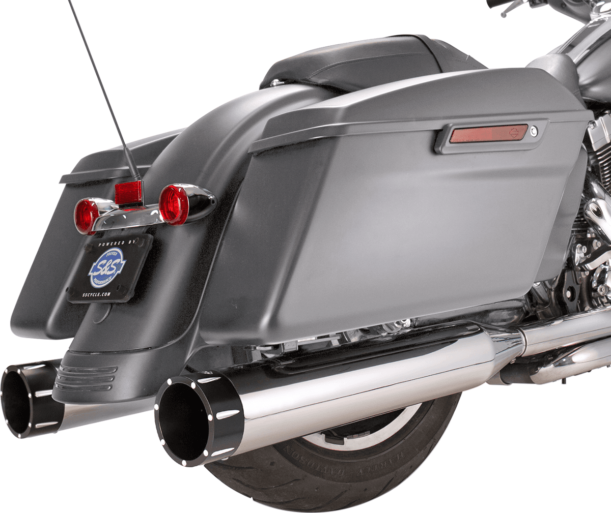 S&S CYCLE 1801-1079 4-1/2" MK45 Performance Mufflers - Black Tracer