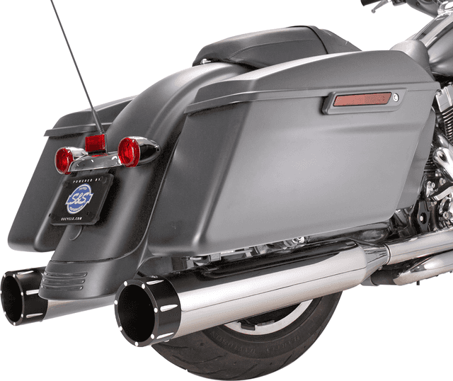 S&S CYCLE 1801-1079 4-1/2" MK45 Performance Mufflers - Black Tracer — image 1 of 3