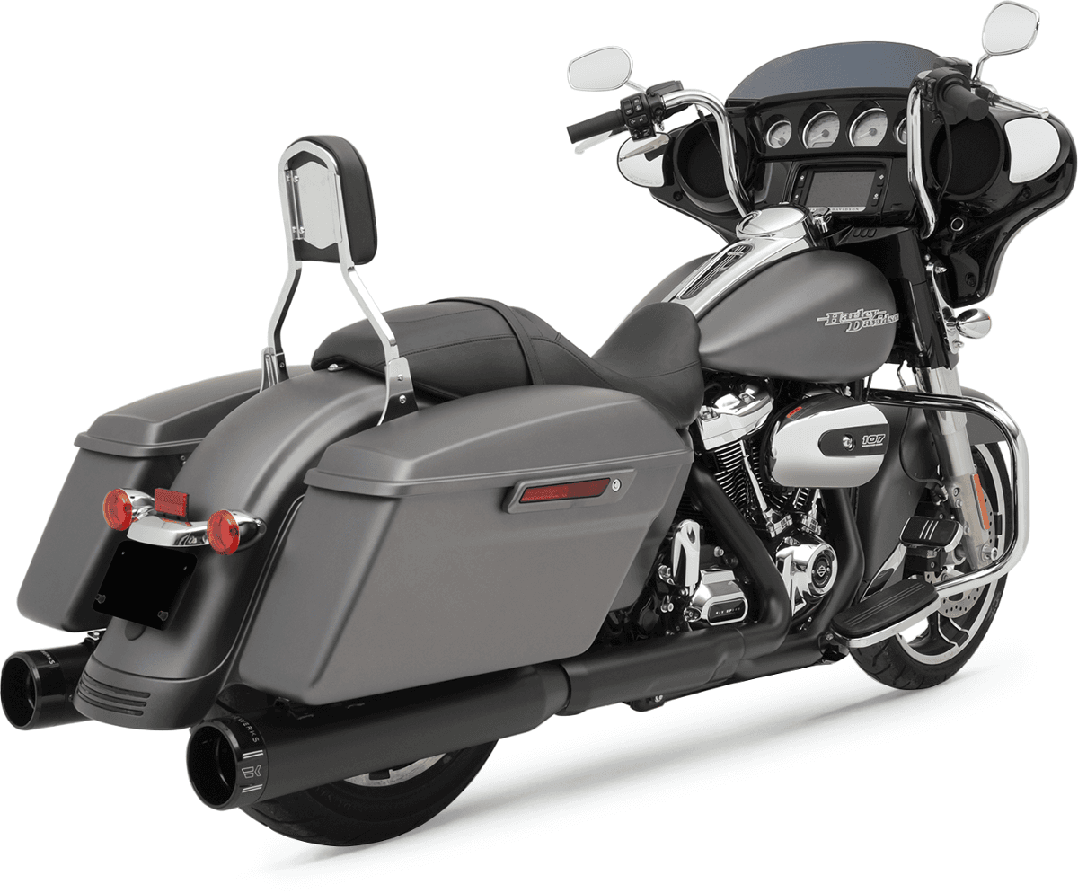 KHROME WERKS 1801-1140 4-1/2" HP-Plus® Slip-On Mufflers - Black with Klassic - Touring