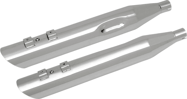 DRAG SPECIALTIES 1801-1183 3-1/2" Slashdown Slip-On Mufflers - Chrome — image 1 of 2