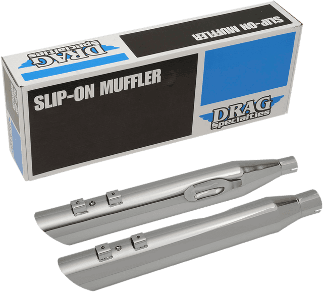 DRAG SPECIALTIES 1801-1185 3-1/2" Slashdown Slip-On Mufflers - Chrome — image 2 of 2