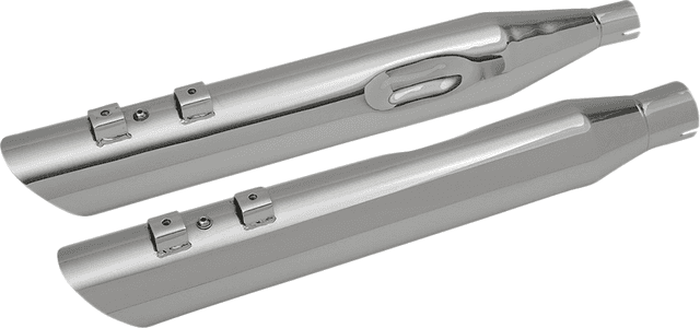 DRAG SPECIALTIES 1801-1185 3-1/2" Slashdown Slip-On Mufflers - Chrome — image 1 of 2