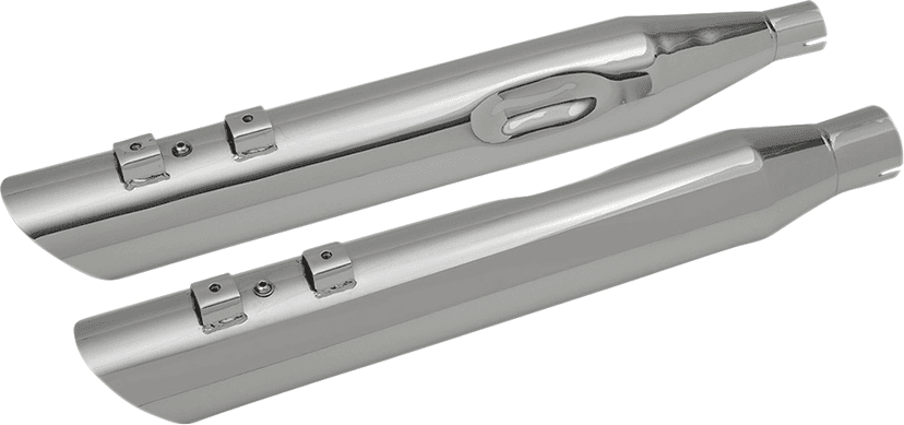 DRAG SPECIALTIES 1801-1185 3-1/2" Slashdown Slip-On Mufflers - Chrome — image 1 of 2
