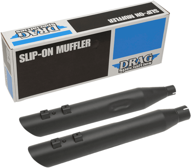 DRAG SPECIALTIES 1801-1186 3-1/2" Slashdown Slip-On Mufflers - Black — image 2 of 2