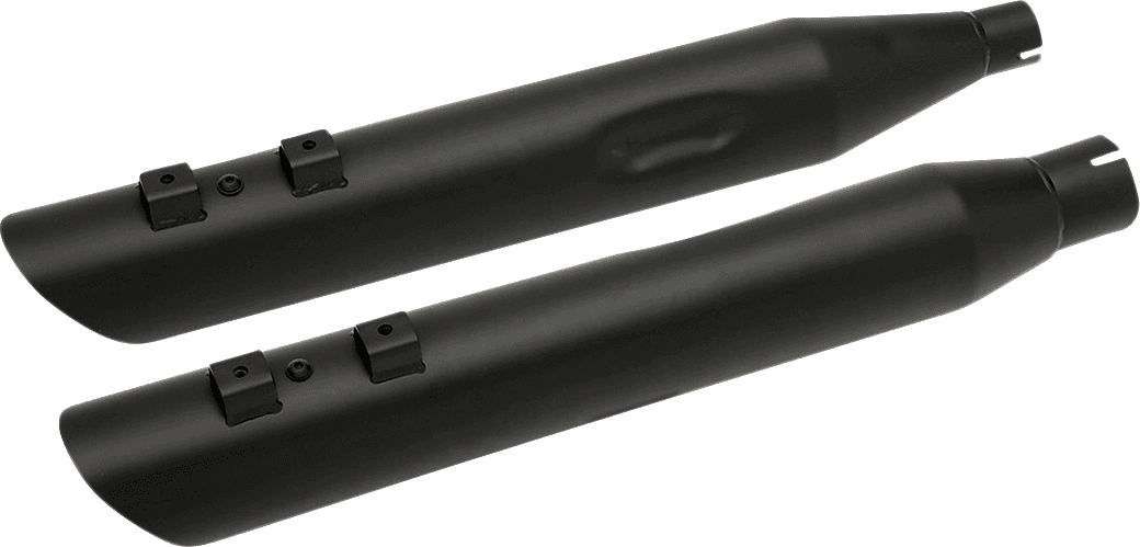 DRAG SPECIALTIES 1801-1186 3-1/2" Slashdown Slip-On Mufflers - Black