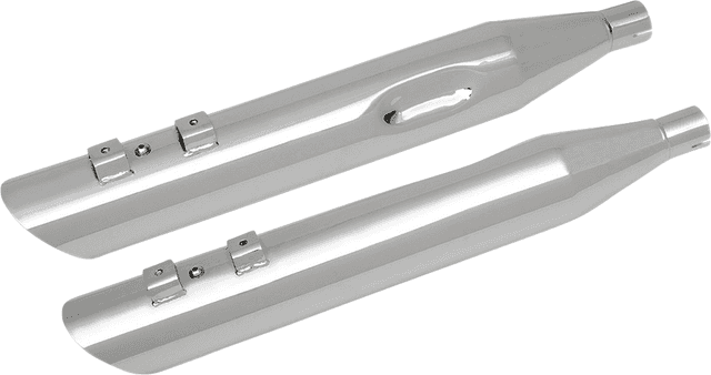 DRAG SPECIALTIES 1801-1187 4" Slashdown Slip-On Mufflers - Chrome — image 1 of 2