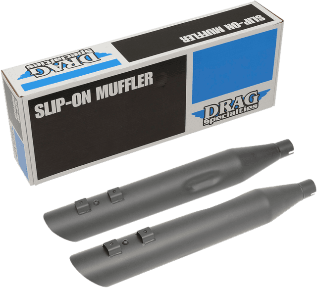 DRAG SPECIALTIES 1801-1188 4" Slashdown Slip-On Mufflers - Black — image 2 of 2