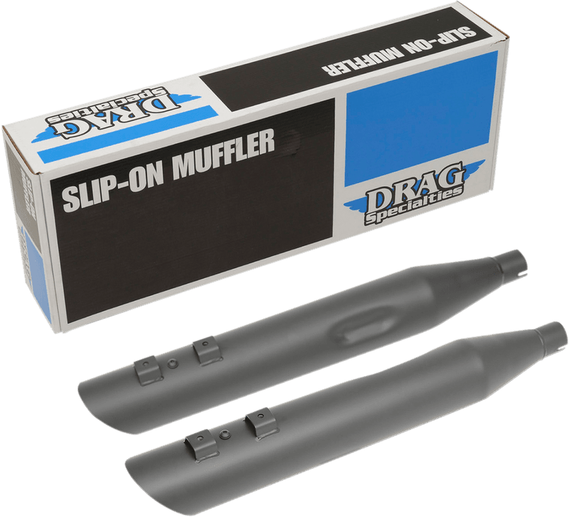 DRAG SPECIALTIES 1801-1188 4" Slashdown Slip-On Mufflers - Black — image 2 of 2