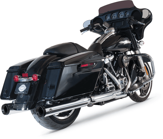 S&S CYCLE 1801-1203 Grand National Slip-On Mufflers - Chrome - M8 FL — image 1 of 2