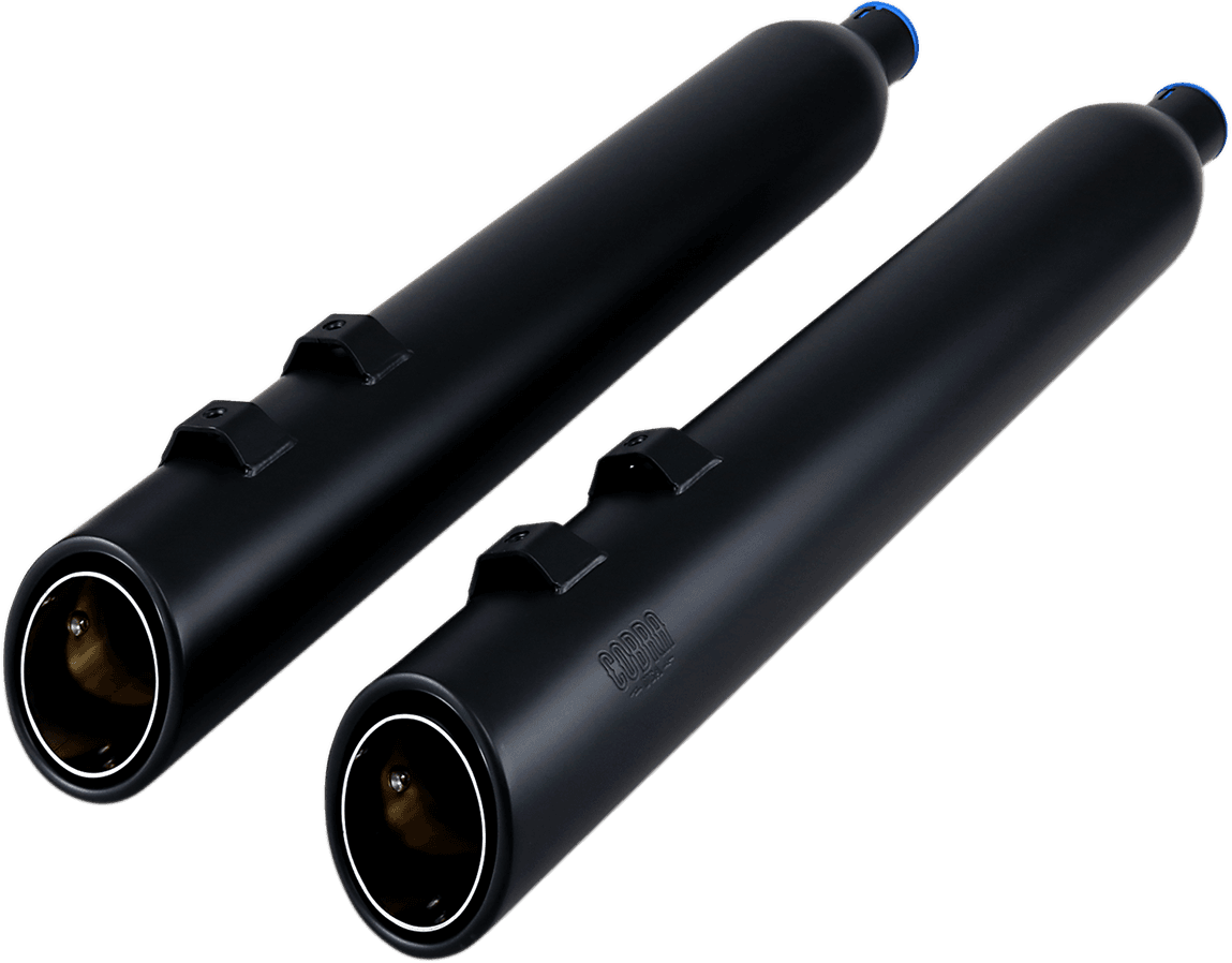 COBRA 1801-1215 909 Uppercut Slip-On Mufflers - '95-'16 FL - Raven Black
