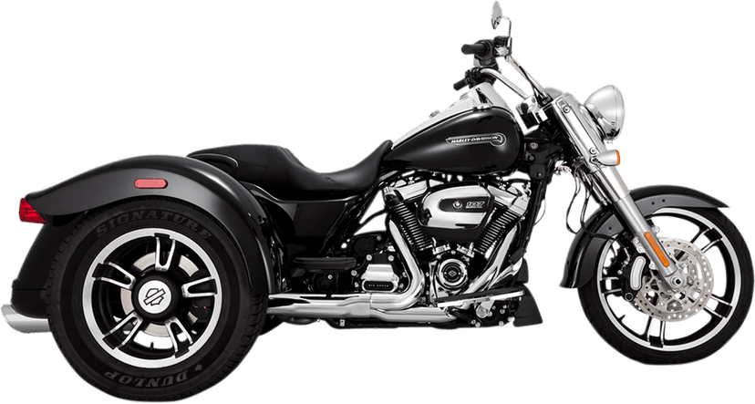 VANCE & HINES 1801-1232 Twin Slash Slip-On Mufflers - Chrome - FLRT — image 1 of 2
