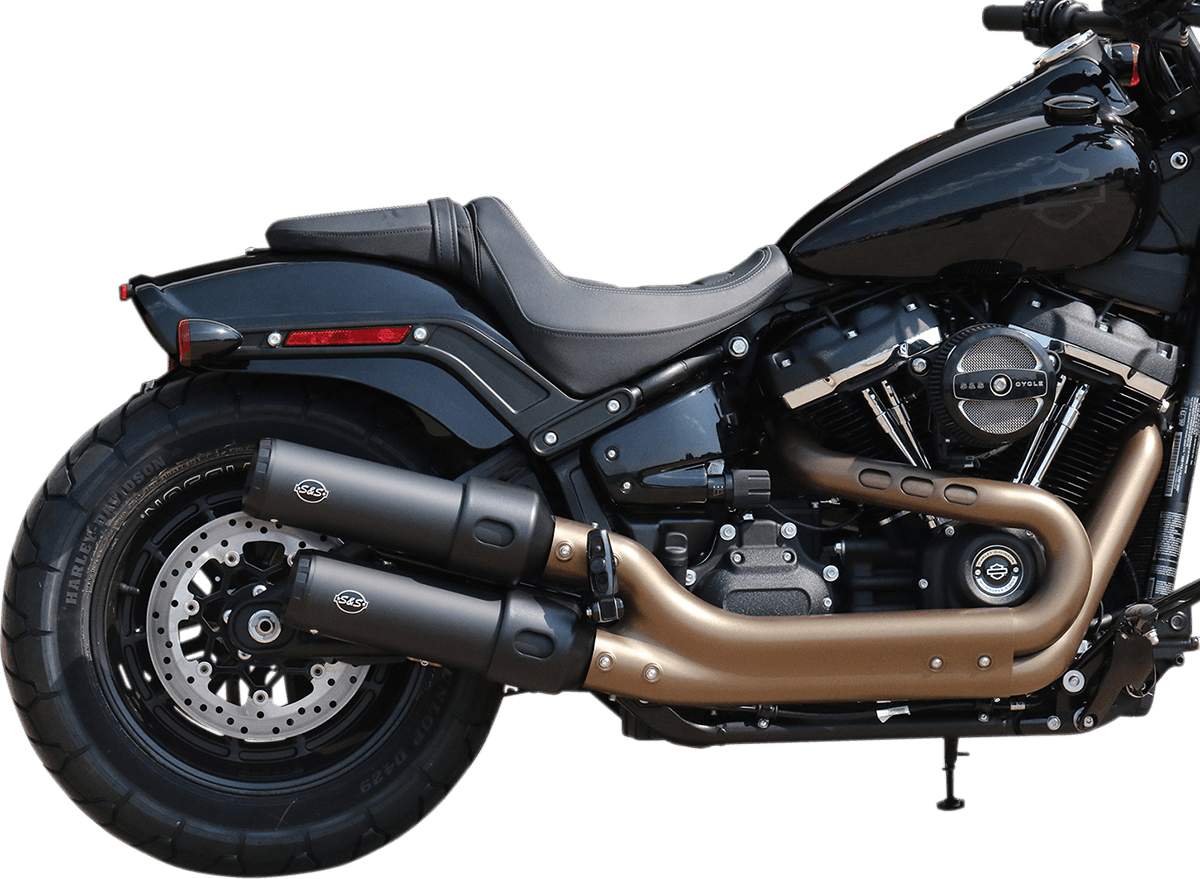 S&S CYCLE 1801-1234 Grand National Slip-On Mufflers - Guardian Black - FXFB