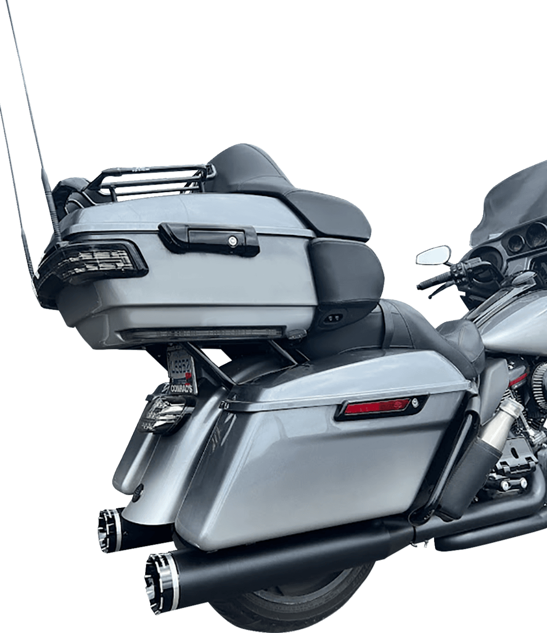 KHROME WERKS 1801-1258 4-1/2" HP-Plus® Slip-On Mufflers - Black with Tracer - Touring