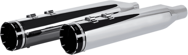 KHROME WERKS 1801-1259 4-1/2" HP-Plus® Slip-On Mufflers - Chrome with Tracer - Touring — image 2 of 3