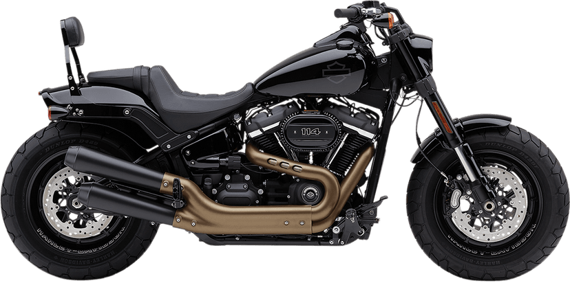 COBRA 1801-1266 El Diablo Slip-On Mufflers - Raven Black - FXFB/S — image 2 of 3