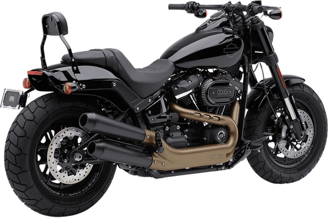 COBRA 1801-1266 El Diablo Slip-On Mufflers - Raven Black - FXFB/S — image 1 of 3