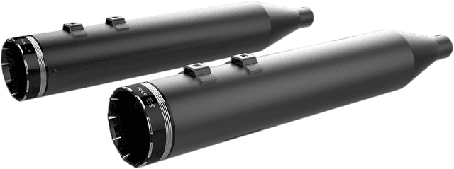 KHROME WERKS 1801-1287 4-1/2" HP-Plus® Slip-On Mufflers - Black with Tracer Tip