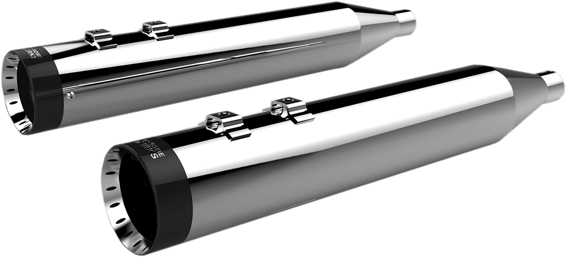 KHROME WERKS 1801-1288 4-1/2" HP-Plus® Slip-On Mufflers - Chrome with Turbine Tip
