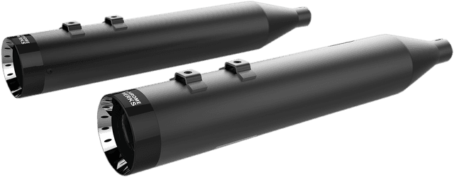 KHROME WERKS 1801-1289 4-1/2" HP-Plus® Slip-On Mufflers - Black with Turbine Tip
