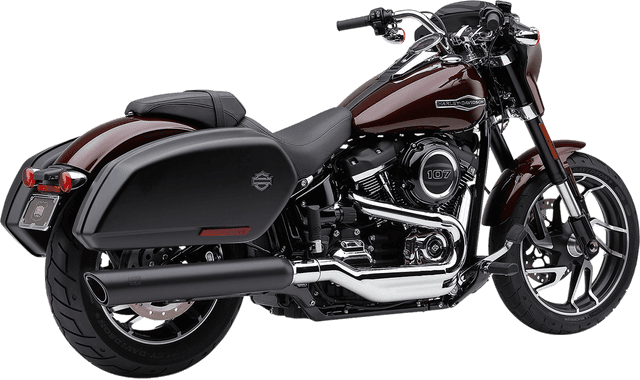 COBRA 1801-1301 909 Twins Slip-On Muffler - FLSB - Black