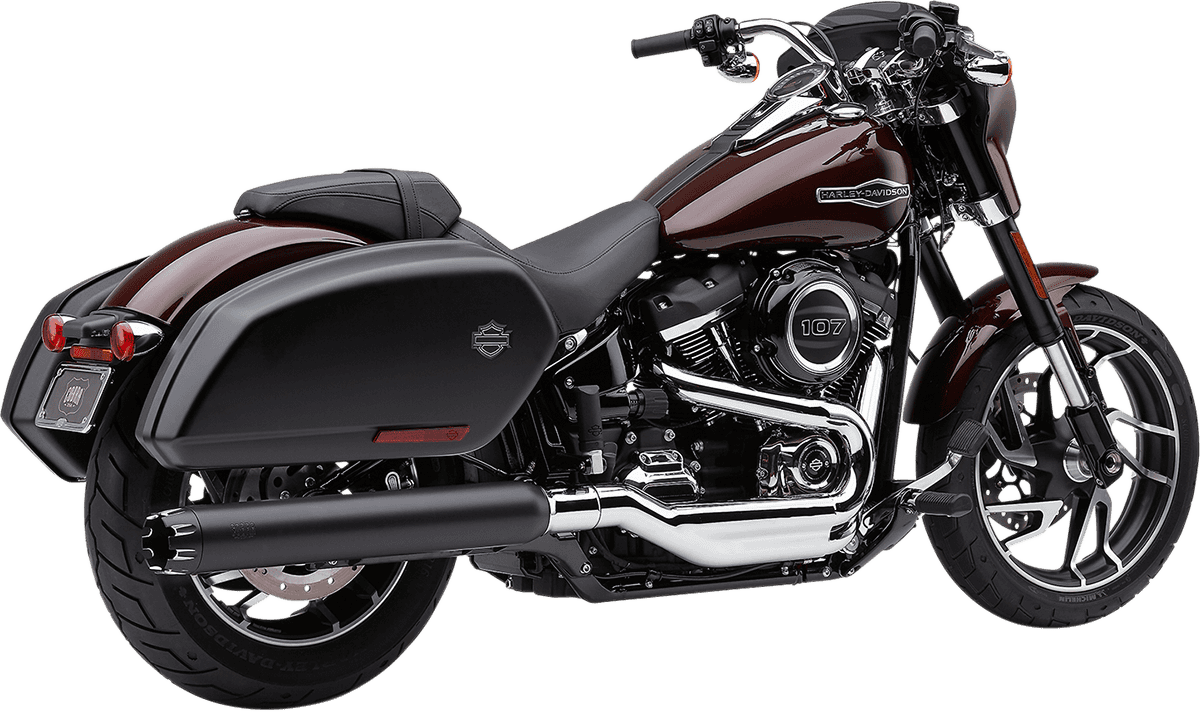 COBRA 1801-1303 Slip-On Mufflers - Dual-Cut - FLSB - Black