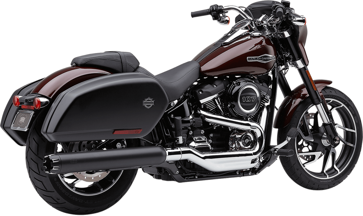 COBRA 1801-1303 Slip-On Mufflers - Dual-Cut - FLSB - Black