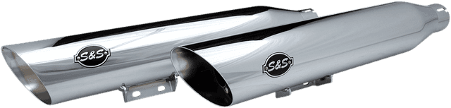 S&S CYCLE 1801-1356 Slash-Cut Slip-On Mufflers - Race - Chrome - FLHC — image 2 of 2
