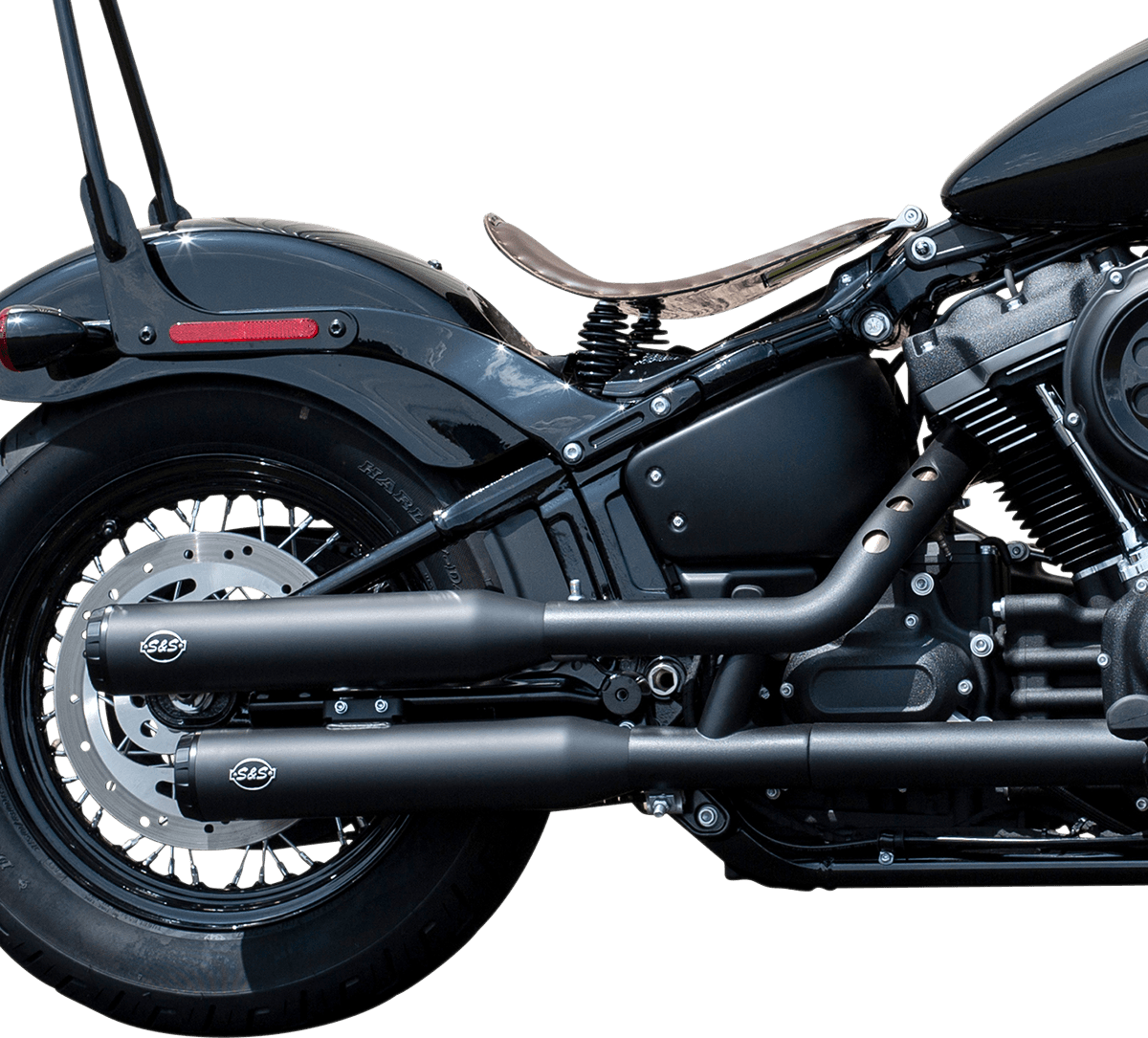S&S CYCLE 1801-1360 Grand National Slip-On Mufflers - Race - Black Ceramic - M8 Softail