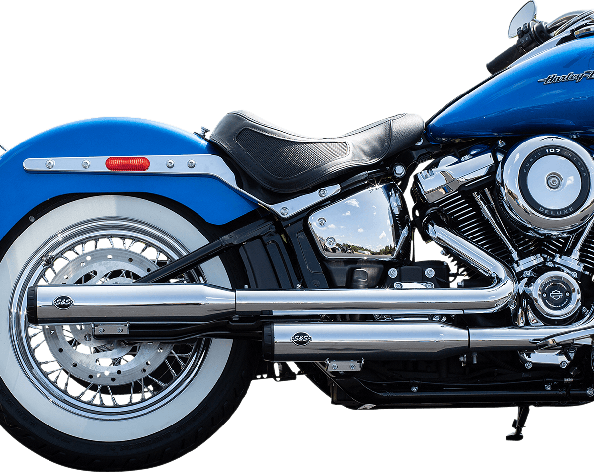 S&S CYCLE 1801-1362 Grand National Slip-On Mufflers - Race - Chrome - FLHC/FLDE