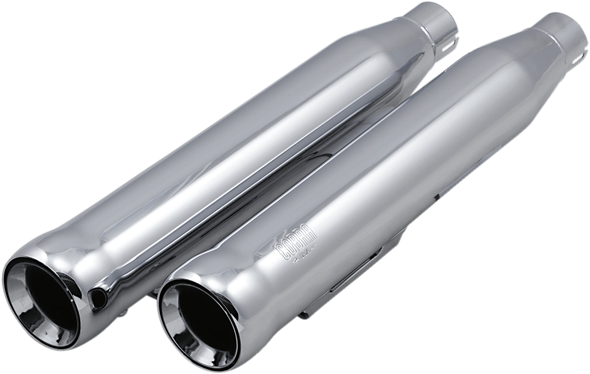 COBRA 1801-1396 Neighbor Hater Slip-On Mufflers - 3" - '91-'17 Dyna - Chrome