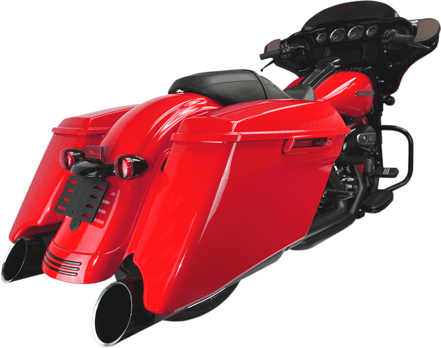 KHROME WERKS 1801-1447 4-1/2" HP-Plus® Slip-On Mufflers - Black with Edge - Touring — image 1 of 3