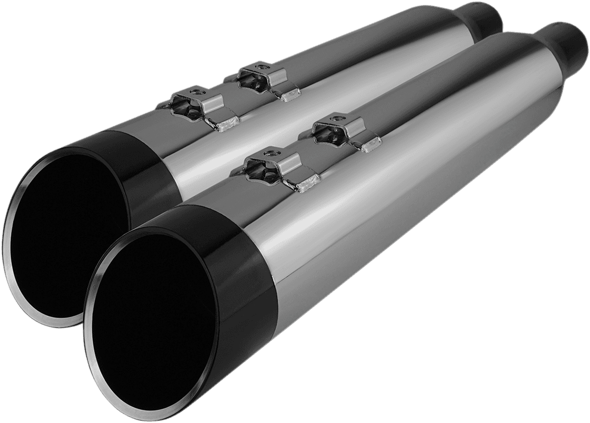 KHROME WERKS 1801-1450 4-1/2" HP-Plus® Slip-On Mufflers - Chrome with Edge - Touring