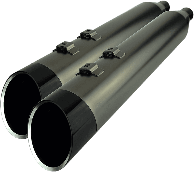 KHROME WERKS 1801-1454 4-1/2" HP-Plus® Slip-On Mufflers - Smoked Chrome with Edge - Touring