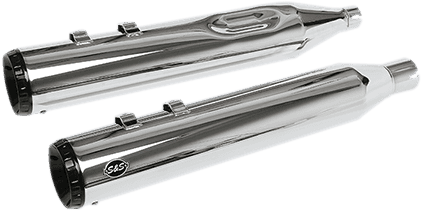 S&S CYCLE 1801-1461 GNX Slip-On Mufflers - 4-1/2" - Chrome - M8 FL — image 1 of 2