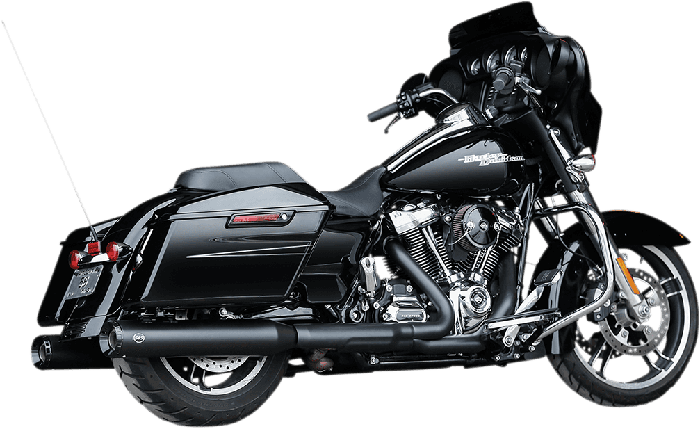 S&S CYCLE 1801-1462 GNX Slip-On Mufflers - 4-1/2" - Black - M8 FL