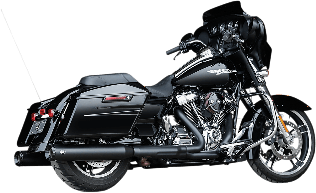 S&S CYCLE 1801-1462 GNX Slip-On Mufflers - 4-1/2" - Black - M8 FL