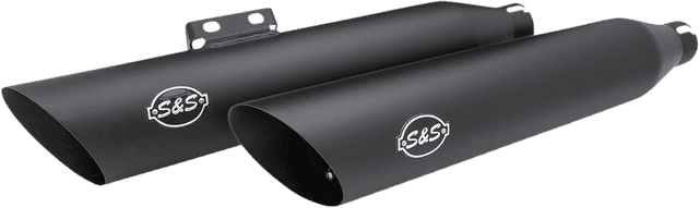 S&S CYCLE 1801-1474 Slash-Cut Slip-On Mufflers - 50 State - Guardian Black - FLFB — image 4 of 4