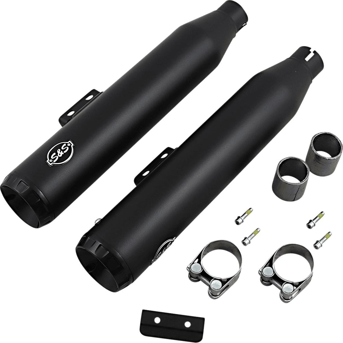 S&S CYCLE 1801-1476 Grand National Slip-On Mufflers - 50-State - Guardian Black - M8 Softail
