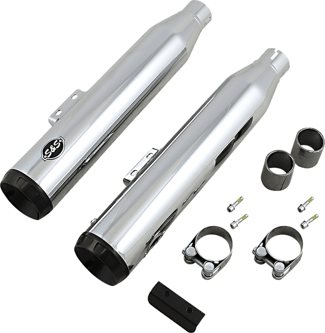 S&S CYCLE 1801-1477 Grand National Slip-On Mufflers - 50-State - Chrome - M8 Softail — image 1 of 2