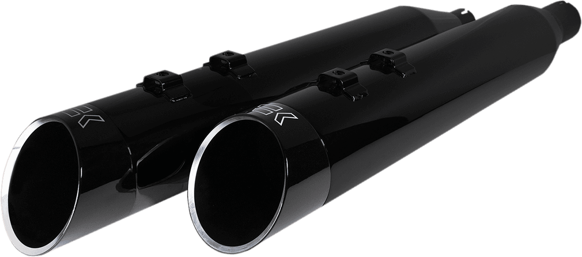 KHROME WERKS 1801-1482 4-1/2" HP-Plus® Slip-On Mufflers - Obsidian Edge